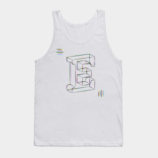 E - cmyk strokes Tank Top